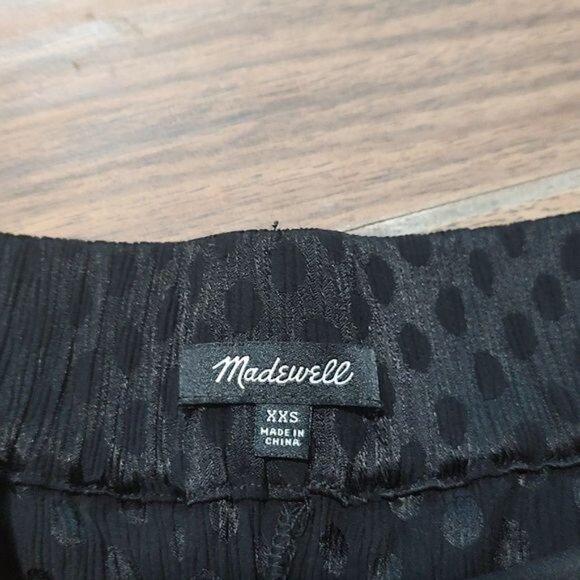 Madewell XXS black polka dot Capri trouser pants - Picture 5 of 5